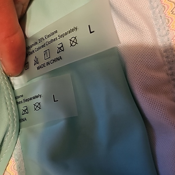 SHEIN Teal Bathing Suit 2PC Size Large. - Picture 3 of 3